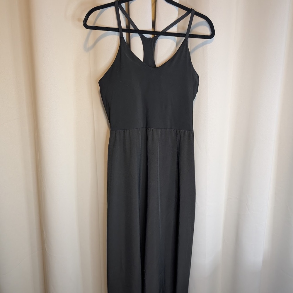 Halara Sleeveless Leg Slit Athletic Midi Dress - Black